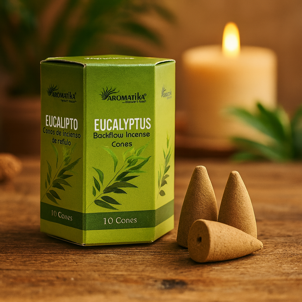 10 conuri Aromatika Backflow Incense - Eucalipt