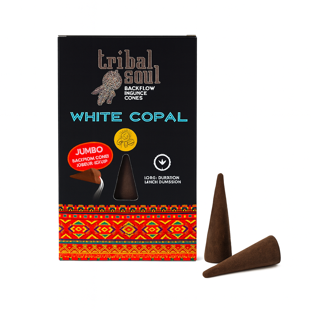 10 conuri Tribal Soul Backflow Incense – White Copal