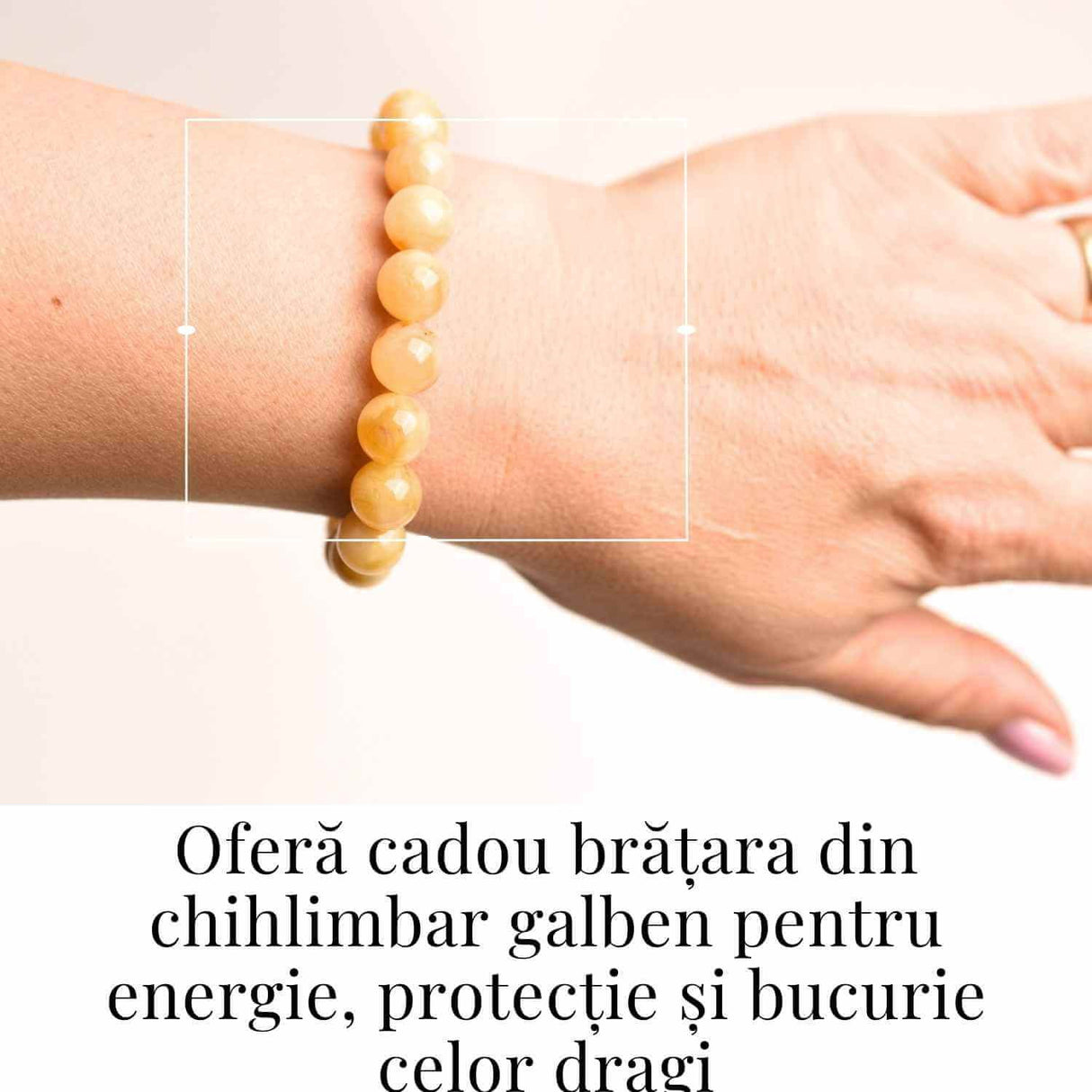 Bratara 10mm Chihlimbar (Ambar) Galben - Energie pozitiva si protectie naturala