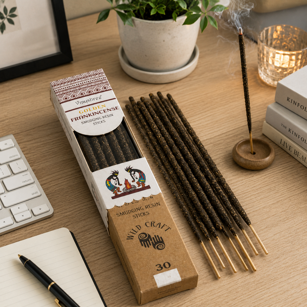 Betisoare Parfumate cu Rasina Naturala Golden Frankincense - Relaxare si Purificare Energetica