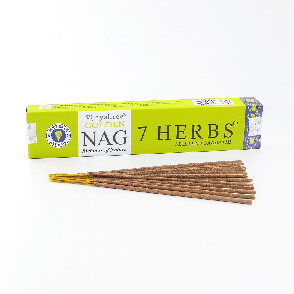 Betisoare Parfumate Golden Nag 7 Herbs - Aroma Sacra, Curatare Energetica si Armonie Naturala