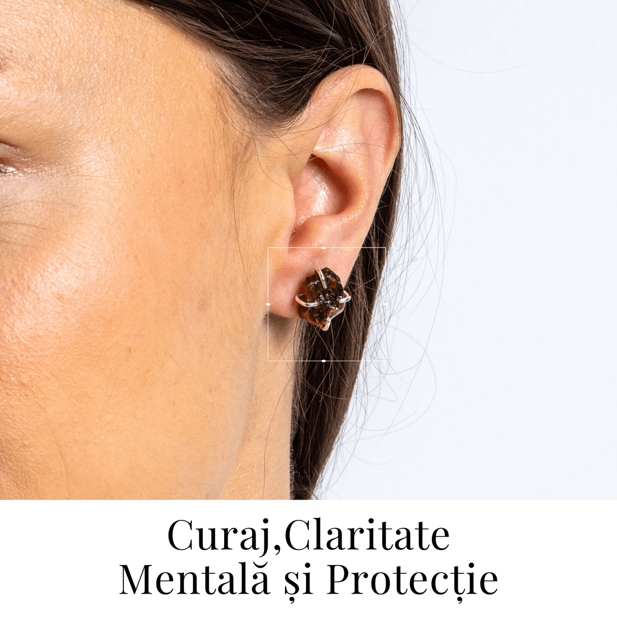 Cercei argintii cu Ochi de Tigru brut - Protectie, curaj si claritate mentala