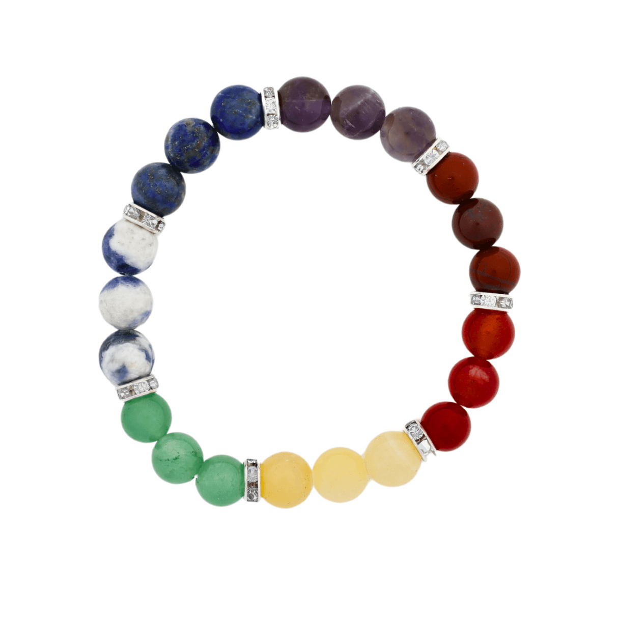 Bratara Elastica cu Margele de 8mm - Armonie si Echilibru pentru Cele 7 Chakre