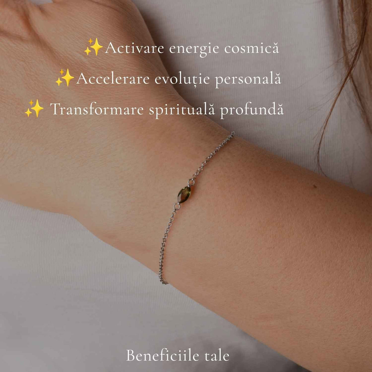 Bratara Argint 925 cu Moldavit Fatetat Natural – Transformare si Evolutie Spirituala