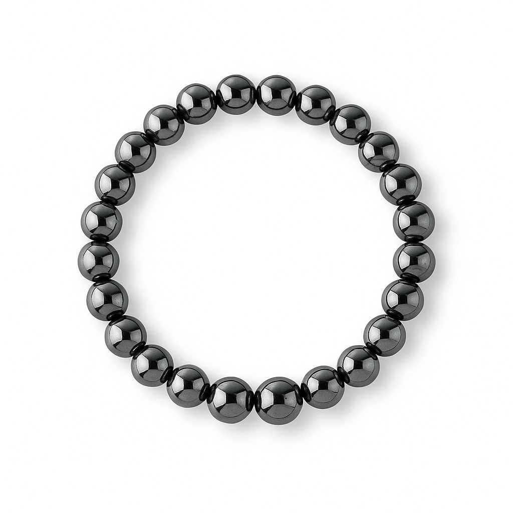 Bratara cu Hematit 8 mm Impamantare si Focus - Unisex, minimalista, puternica
