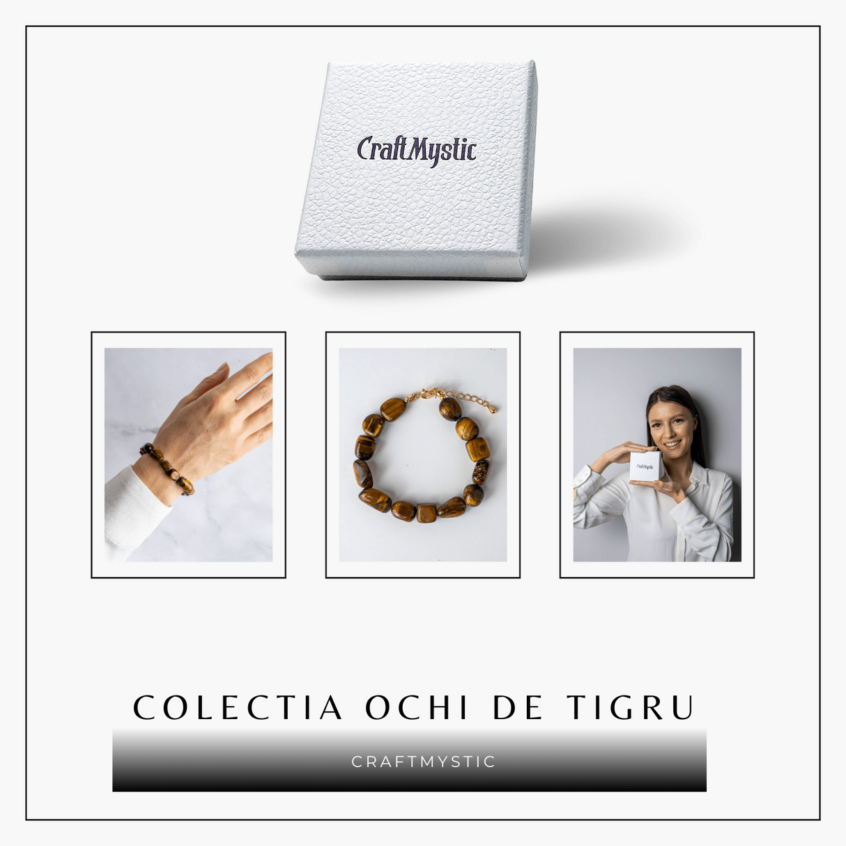 Bijuterie de Echilibru - Bratara cu Cristale Ochi de Tigru