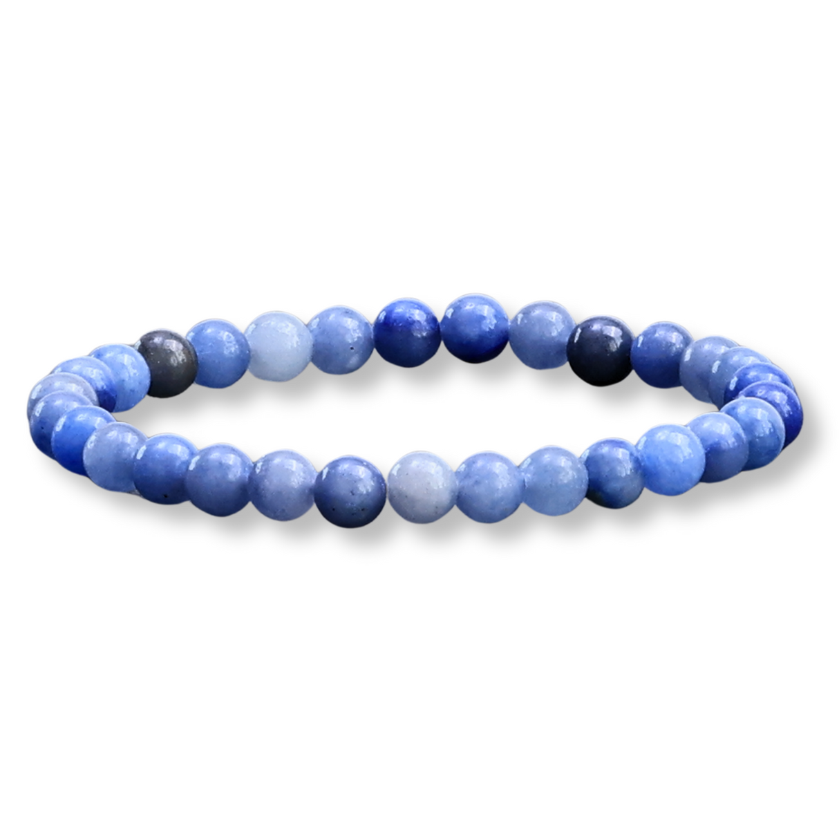 Bratara Elastica cu Margele 6mm Aventurin albastru pentru Claritate Mentala si Focus