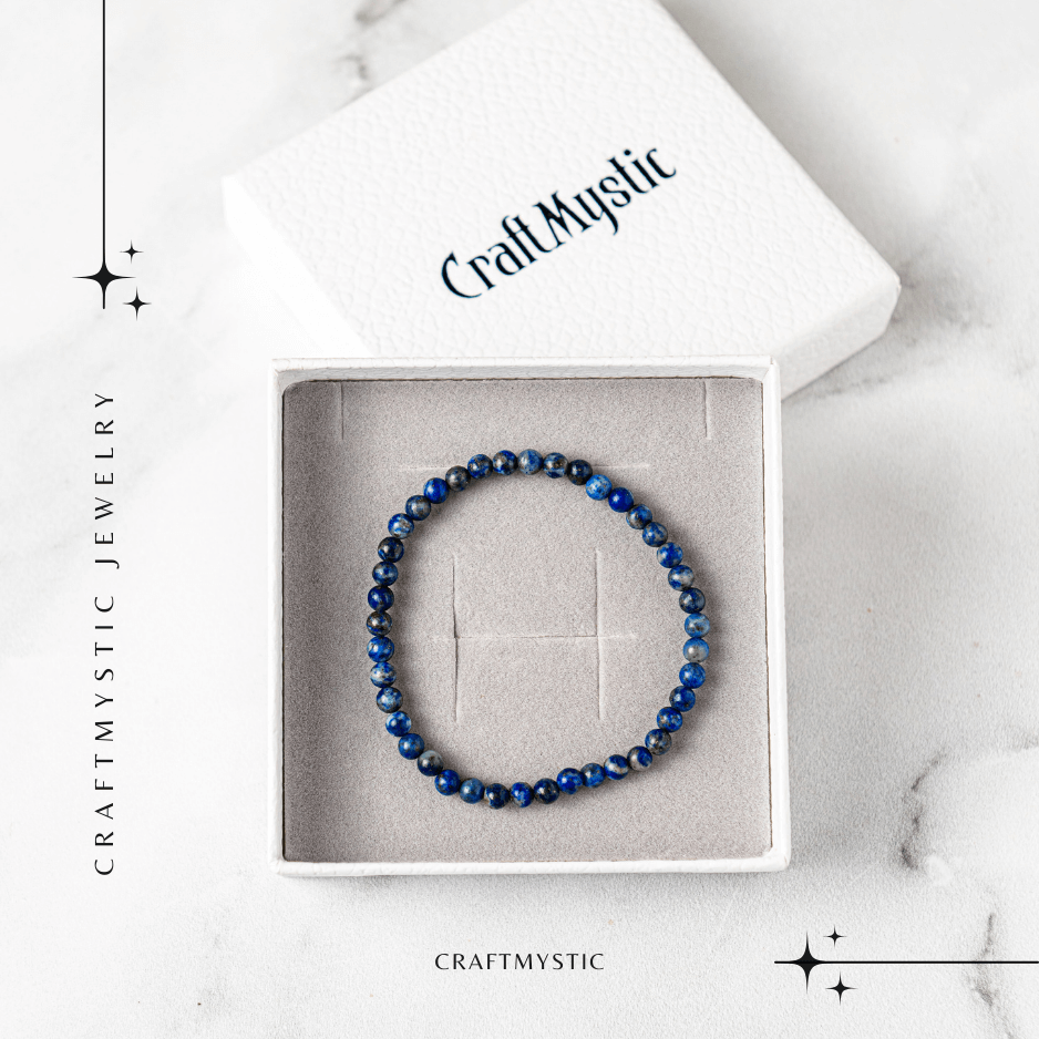 Bratara Elastica Lapis Lazuli 5 mm - Claritate si Creativitate
