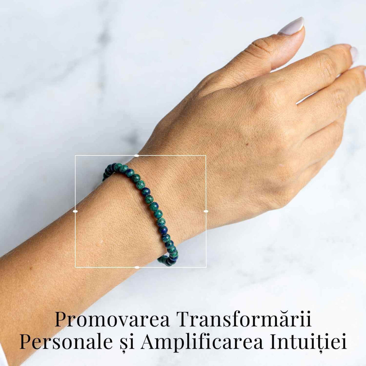 Bratara Elastica cu Margele 5 mm de Lapis Phoenix pentru Claritate si Creativitate