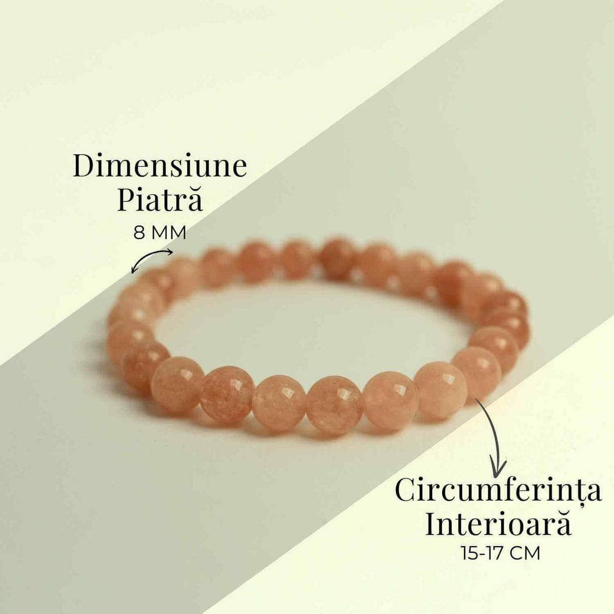 Bratara elastica cu piatra soarelui 8mm - Incredere si abundenta