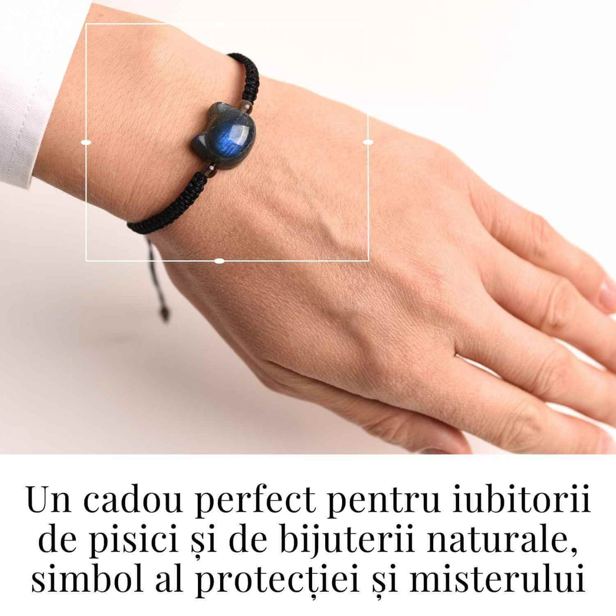 Bratara ajustabila Labradorit pisicuta - protectie si intuitie