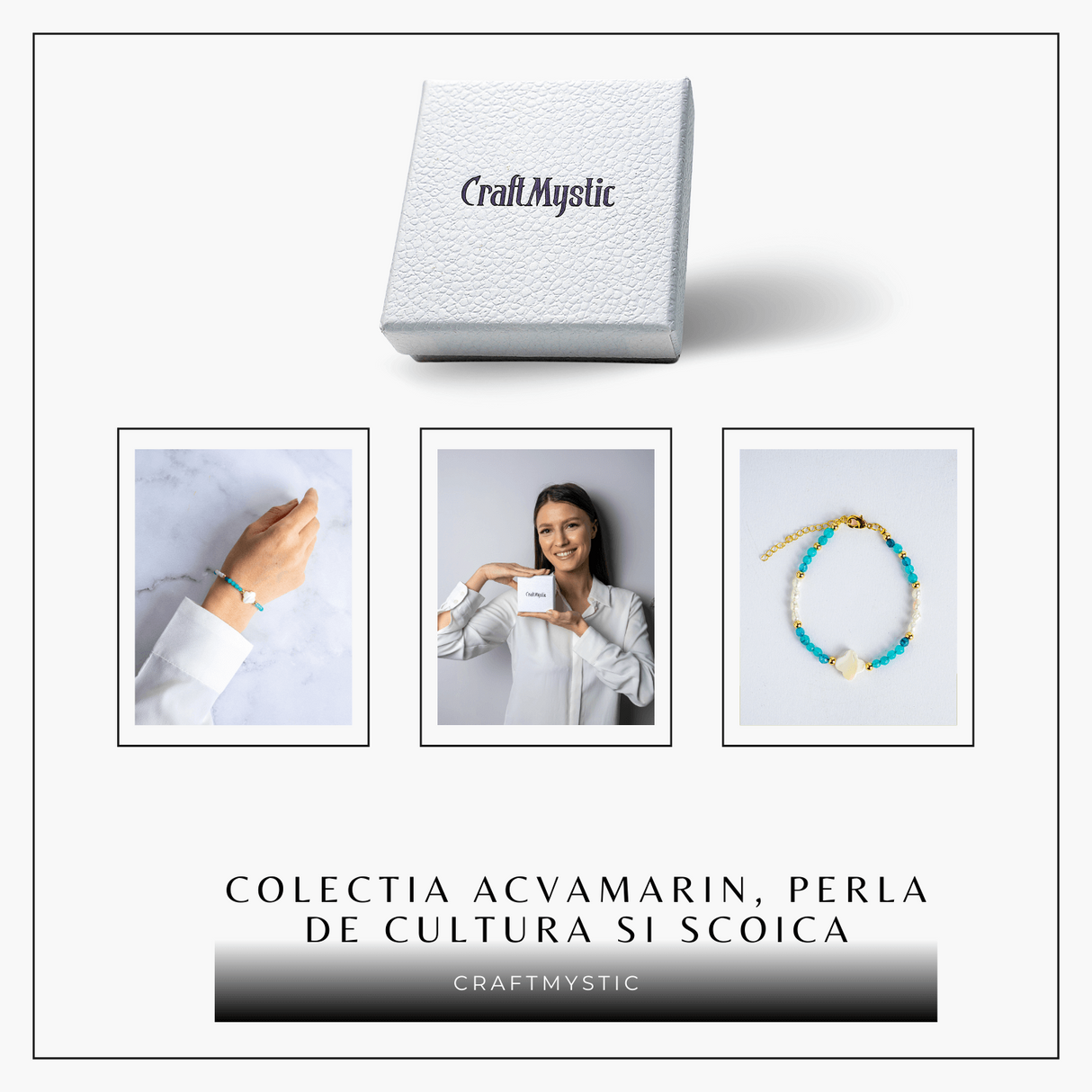 Claritate, liniste si puritate - Acvamarin si perle naturale