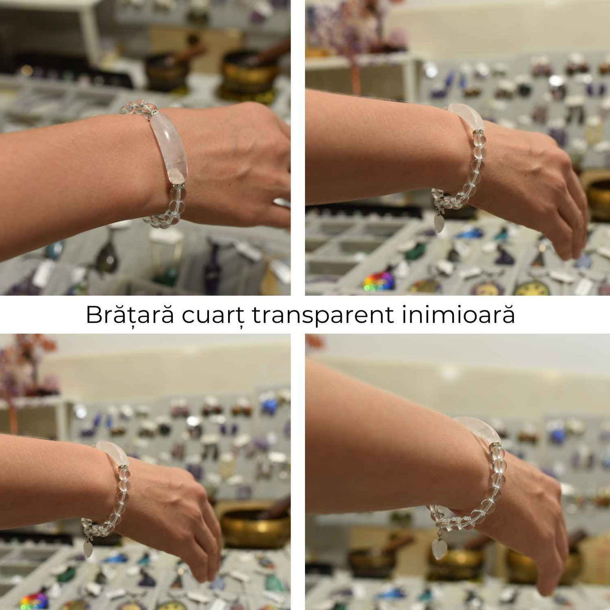 Bratara Zen Cuart Transparent 8mm - Claritate si Energii Pozitive