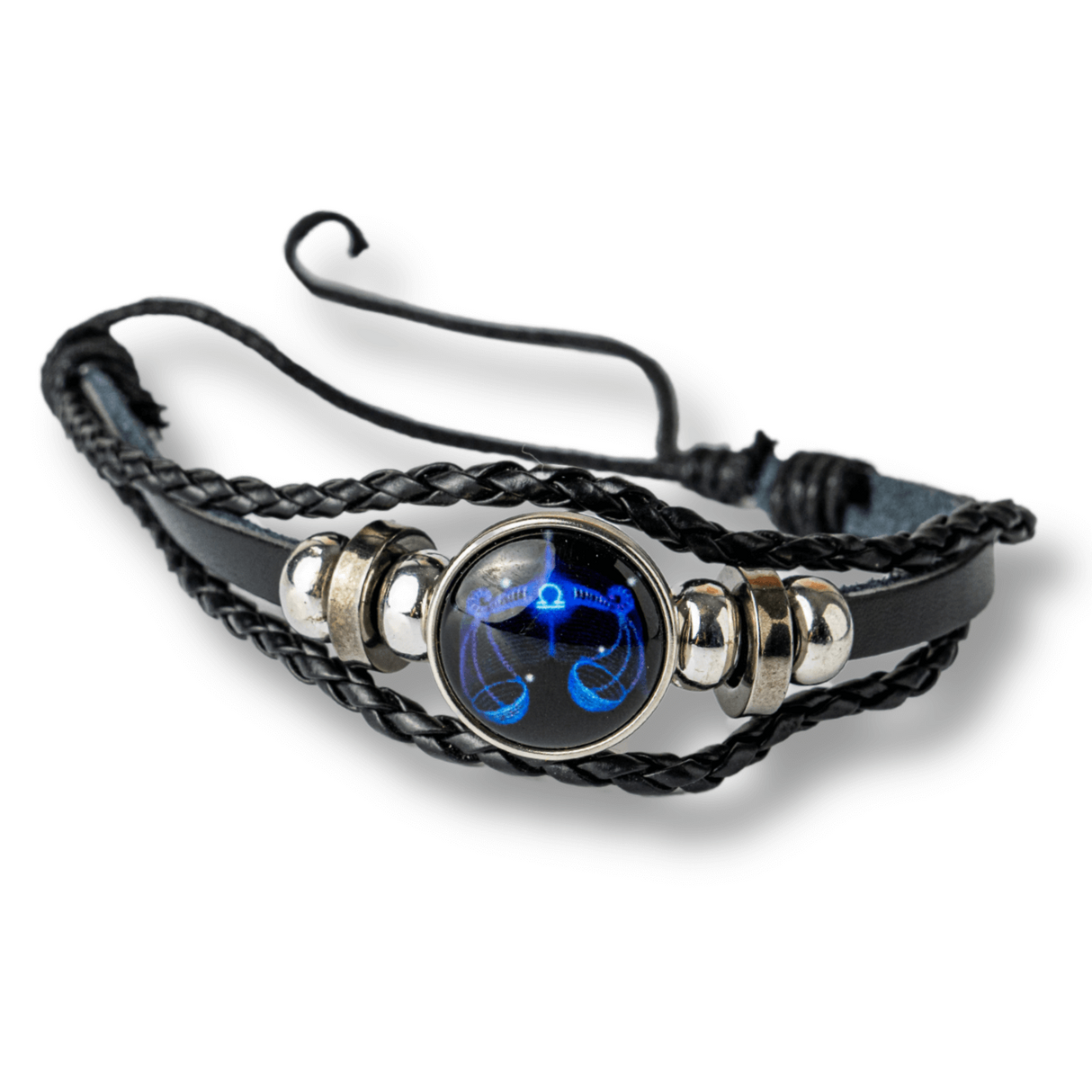 Bratara Zodia Berbec ajustabila din Piele Sintetica cu Cabochon Rotund - Simbol Astrologic Personalizat pentru Energie si Identitate Astrala
