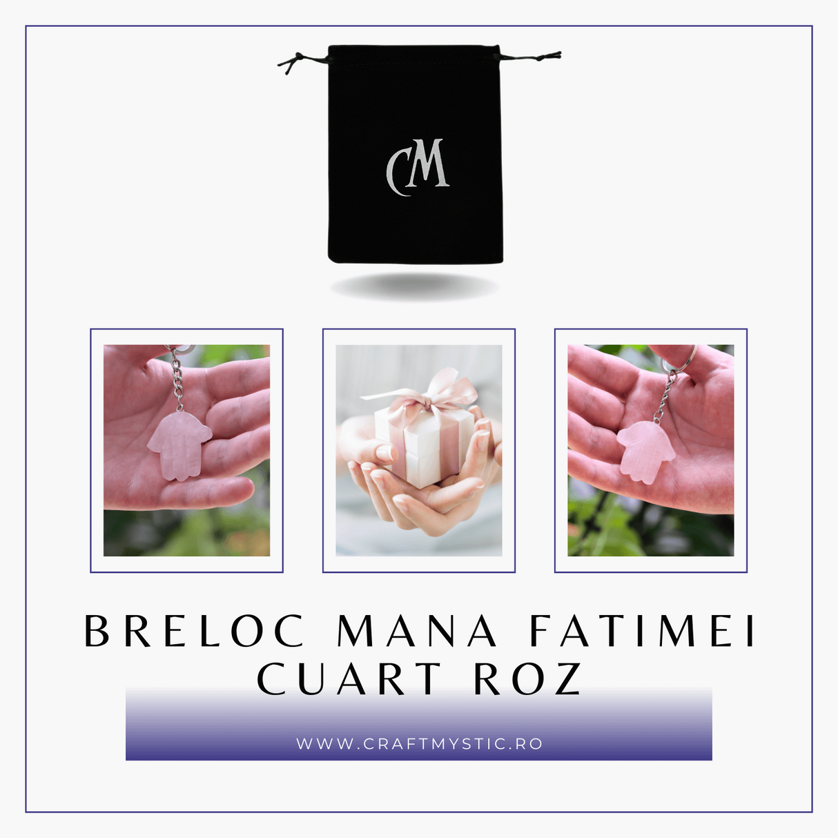 Breloc cu Mana Fatimei - Protectie, Noroc si Energie Pozitiva