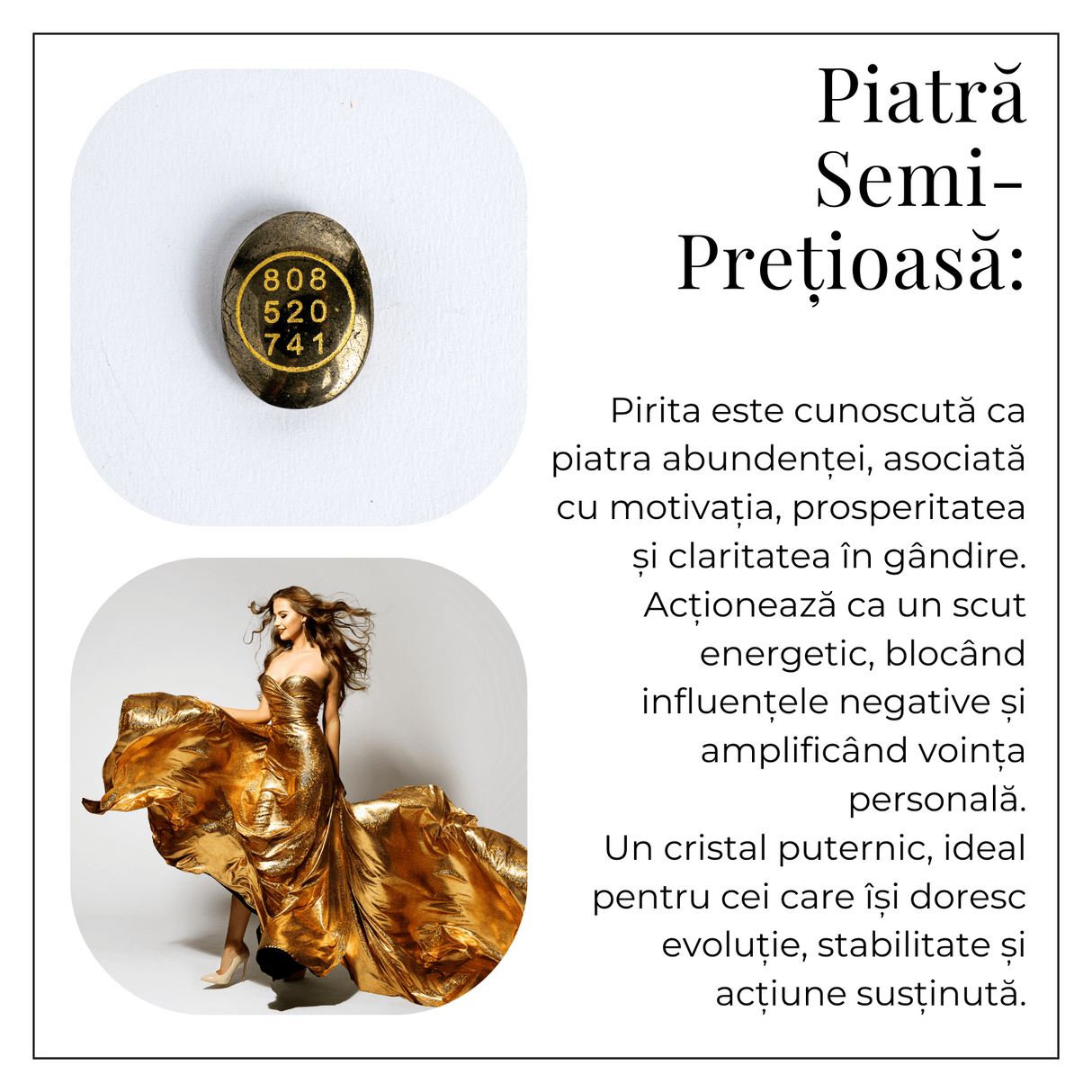 Moneda Zibu cu pirita - Abundenta si energie divina in buzunarul tau
