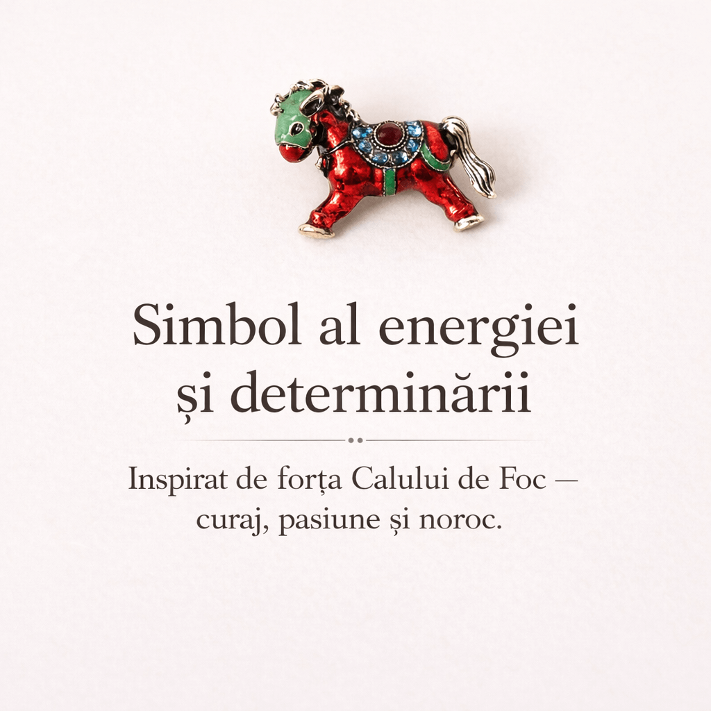 Brosa Cal de Foc - simbol al energiei si determinarii