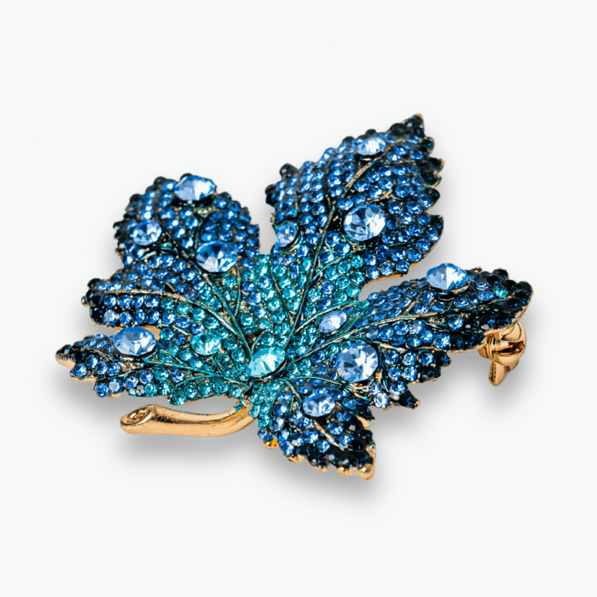 Brosa design frunza de artar cu pietre Rhinestone - Eleganta si rafinament