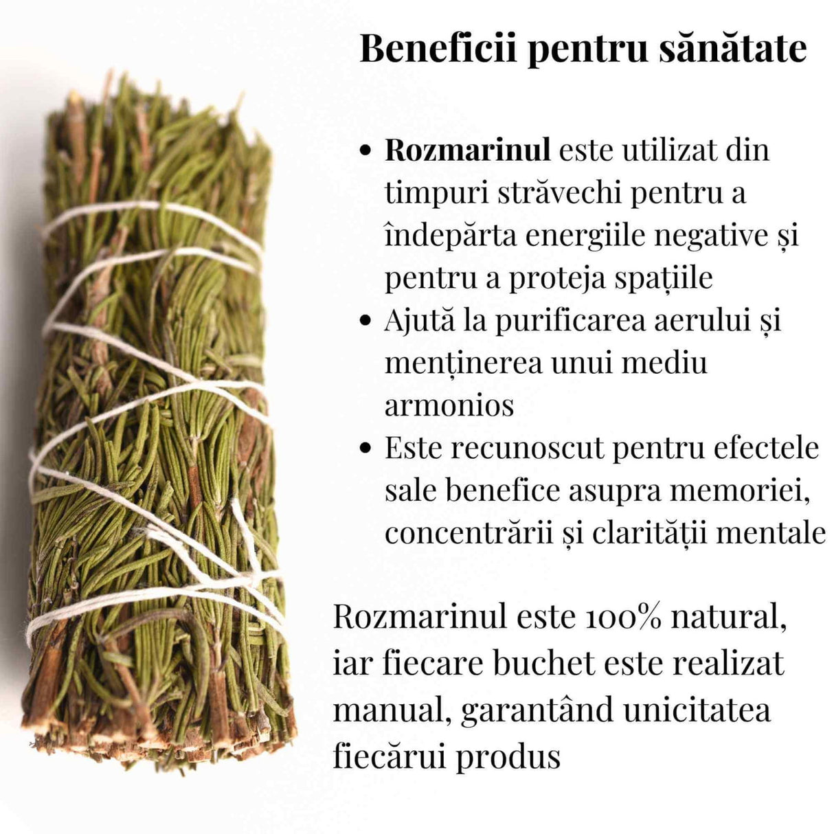 Buchet Rozmarin - Claritate Mentala si Protectie Energetica