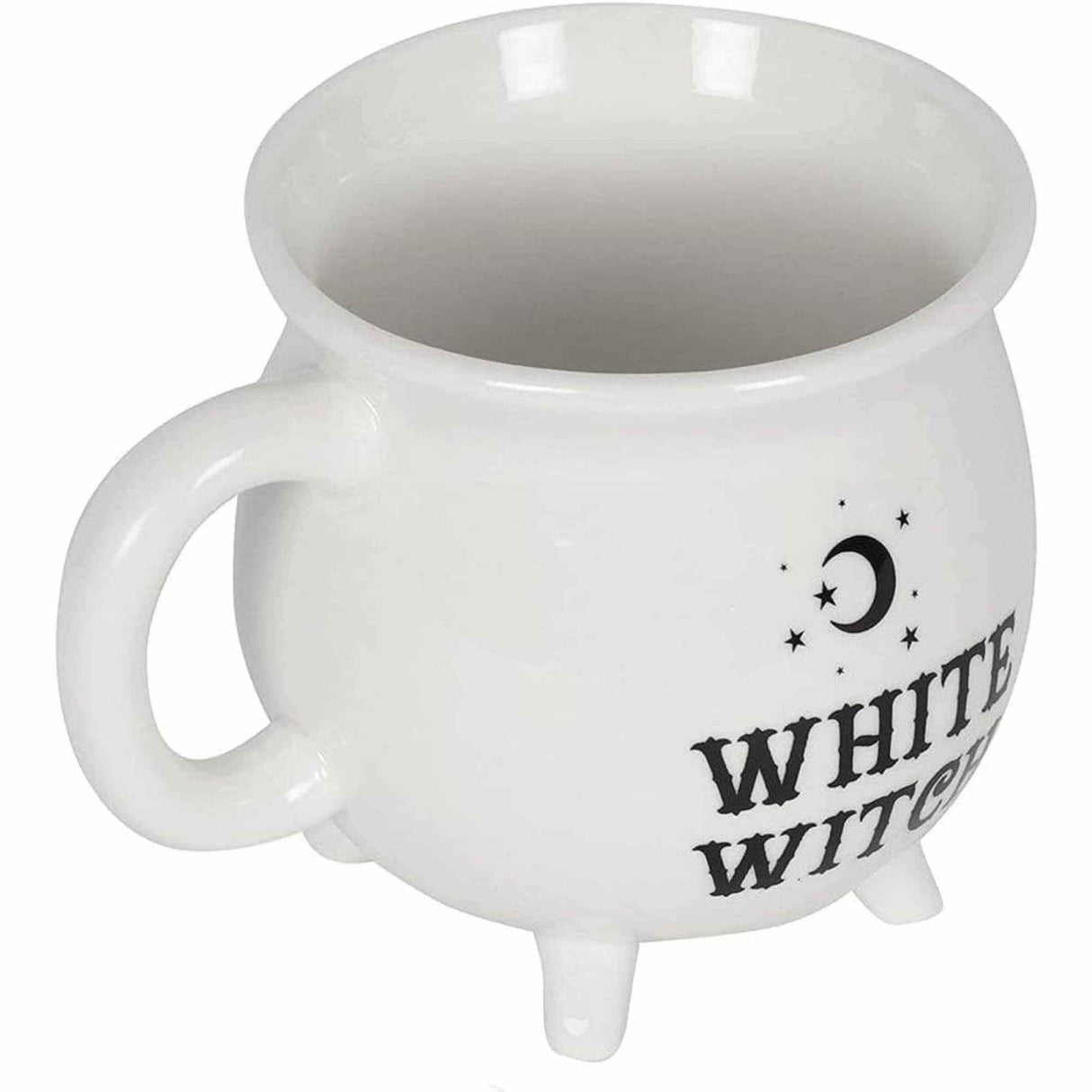 Cana Alba \\"White witch\\" in Forma de Ceaun Magic - Inscrisa cu \\"Vrajitoarea Alba\\" - Cadoul Perfect pentru Iubitorii de Magie