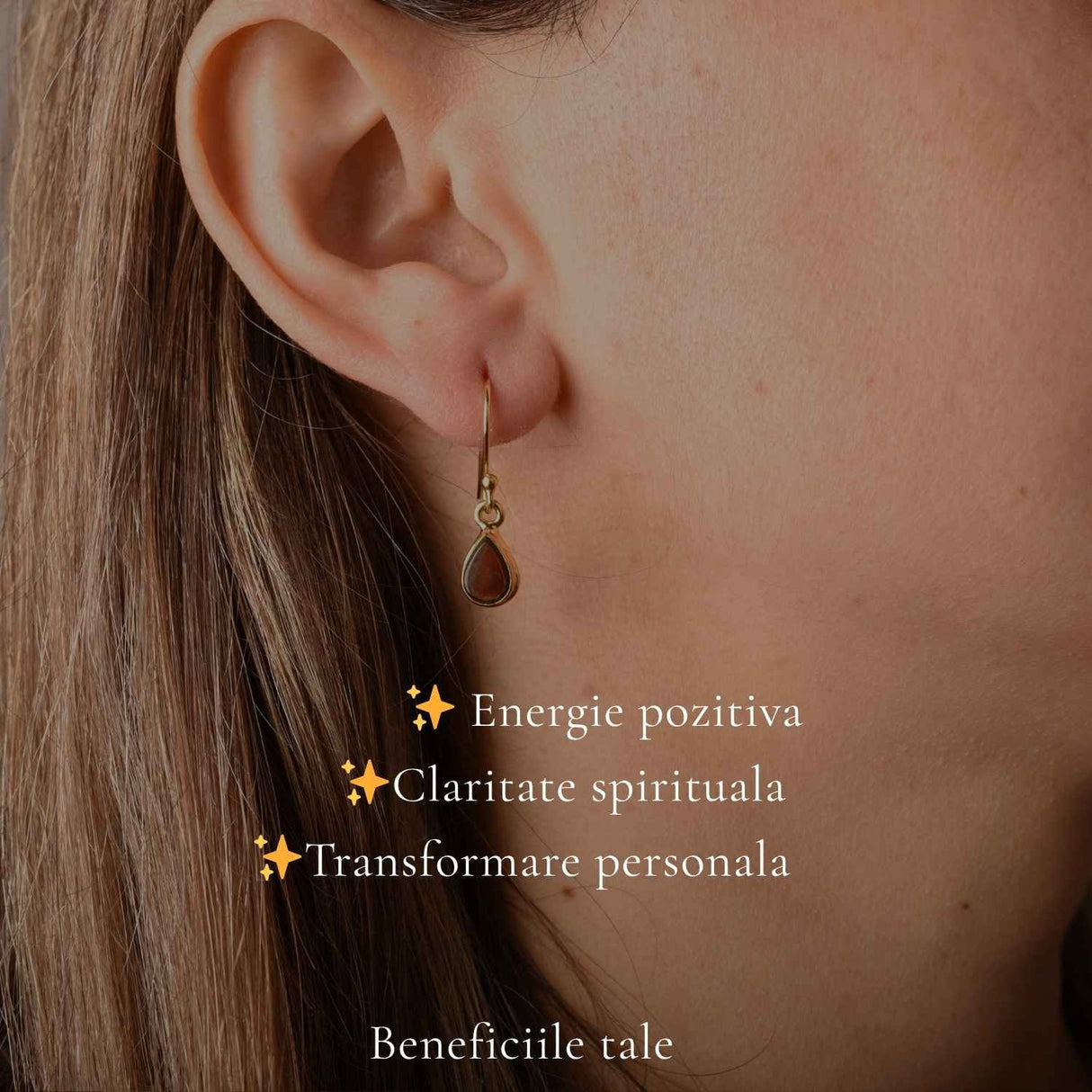 Cercei Argint 925 cu Ammolit Natural Lacrima – Eleganta si Energie Pozitiva