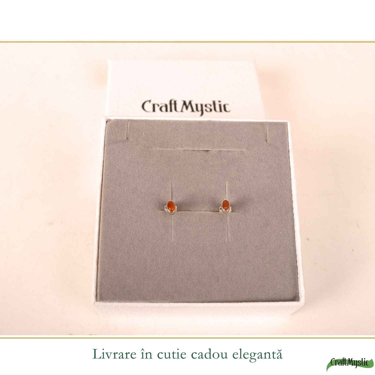 Cercei argint 925 cu carneol oval – energie si incredere