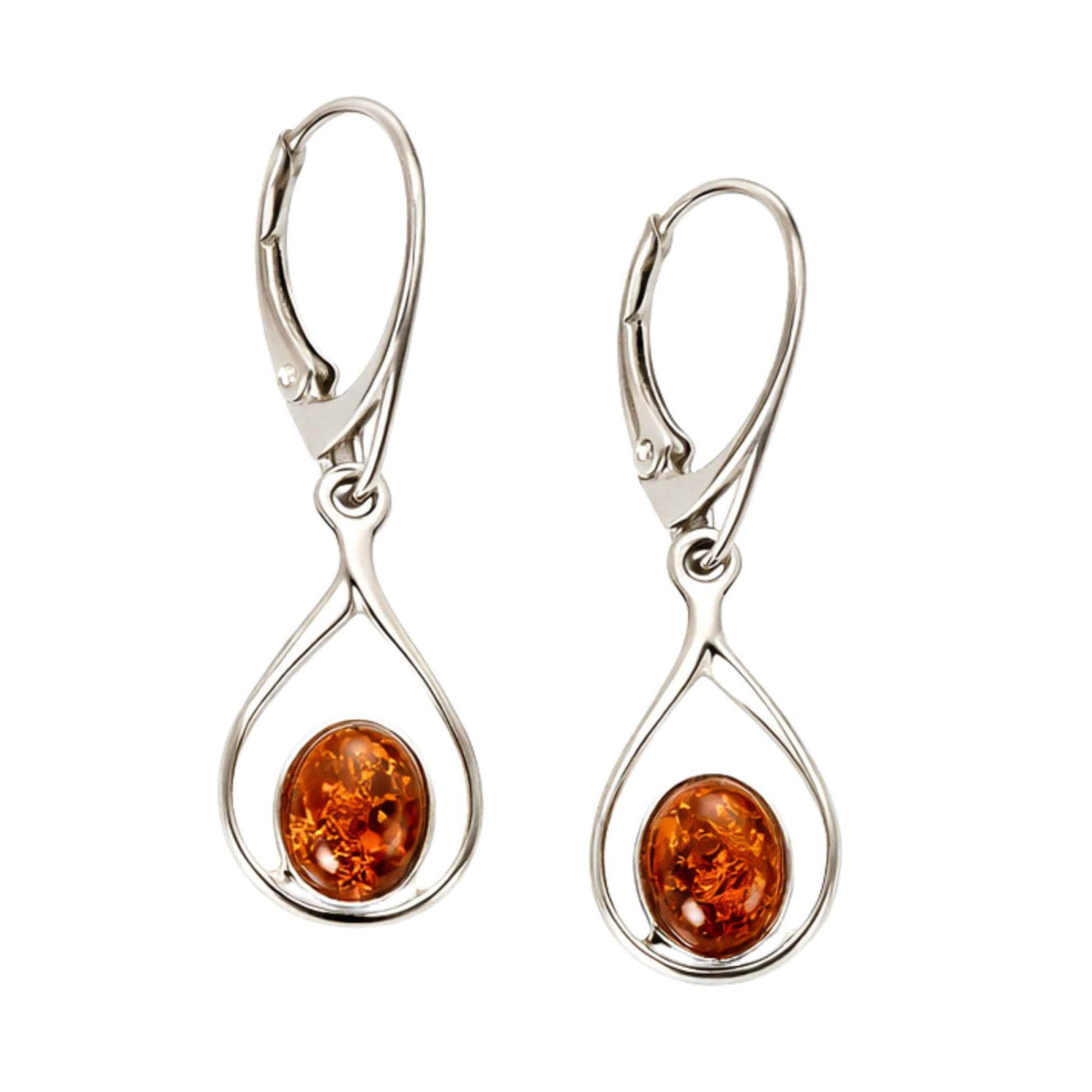 Cercei Argint 925 cu Chihlimbar - Eleganta Naturala si Energie Calda