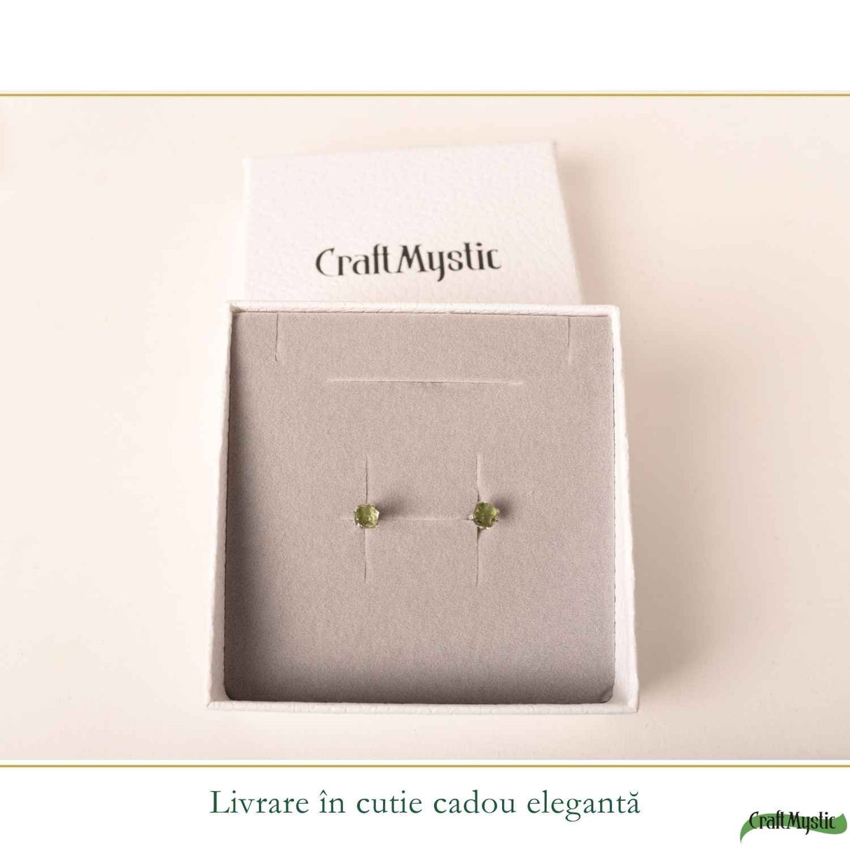 Cercei Argint 925 cu Moldavit Brut – Transformare si Energie Spirituala