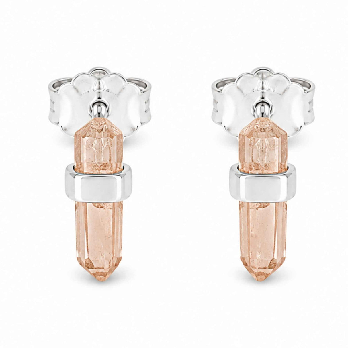 Cercei Argint 925 cu Topaz Imperial Brut – Delicatete Luminoasa si Eleganta Naturala