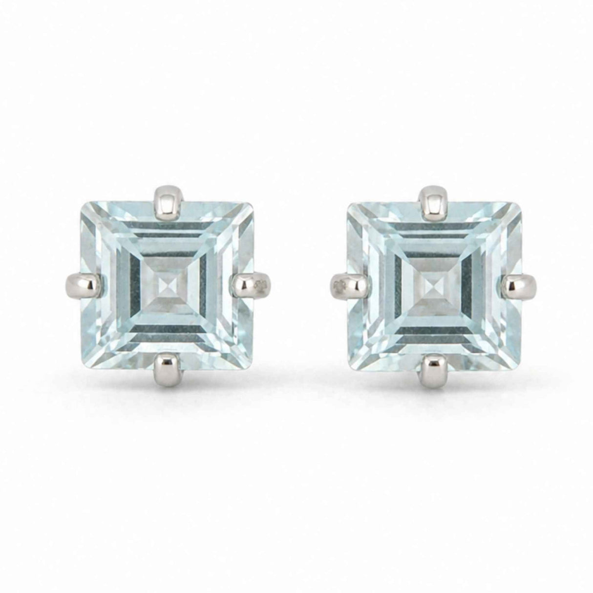 Cercei argint 925 pătrați cu topaz albastru – claritate si echilibru interior