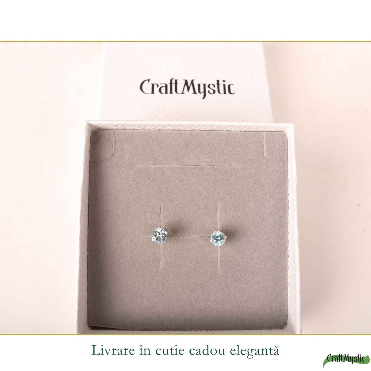 Cercei argint 925 rotunzi cu topaz albastru – calm si claritate zilnica