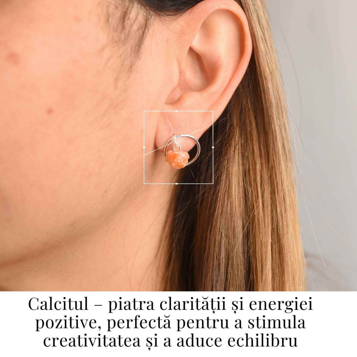 Cercei model sferic cu Calcit Brut - Energie Pozitiva si Echilibru
