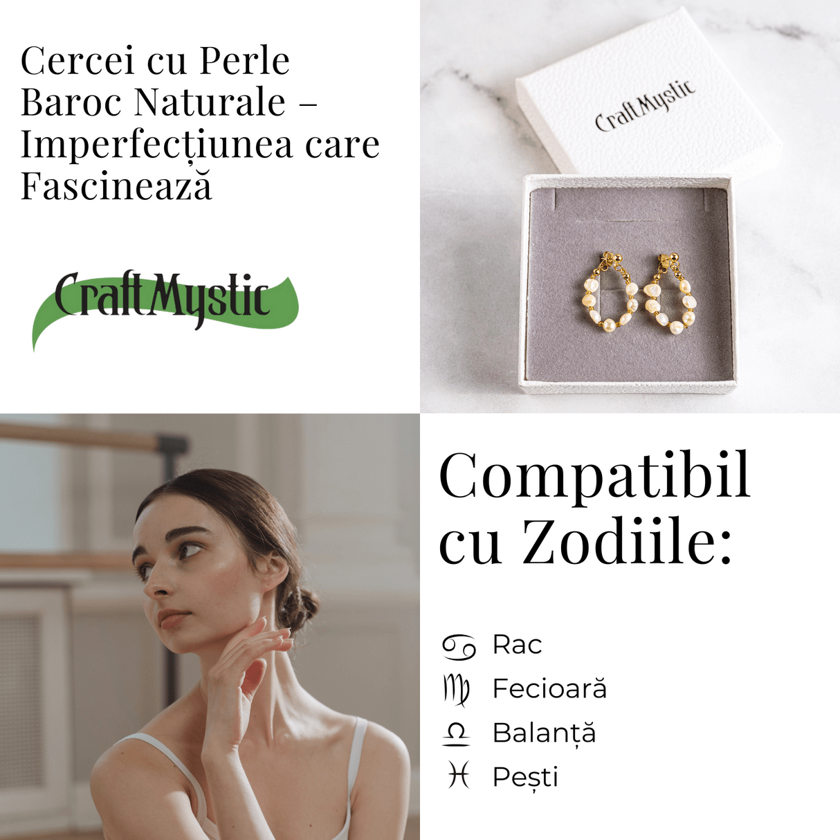 Imperfectiunea care fascineaza - Cercei cu perle baroc naturale