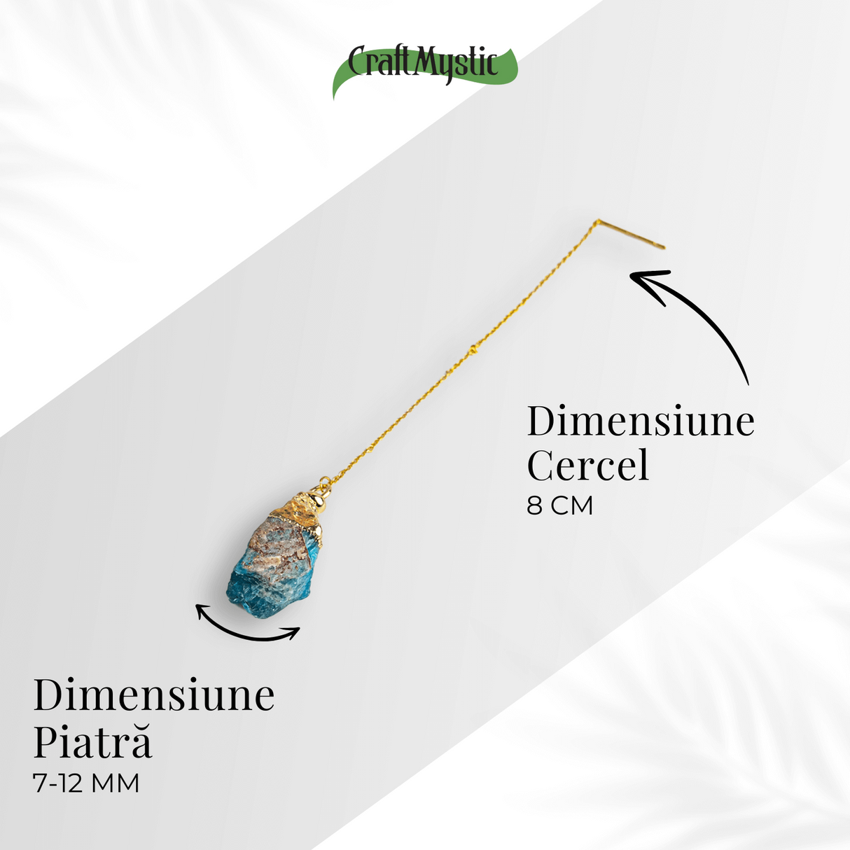 Claritate si Inspiratie - Cercei Lungi cu Apatit Brut