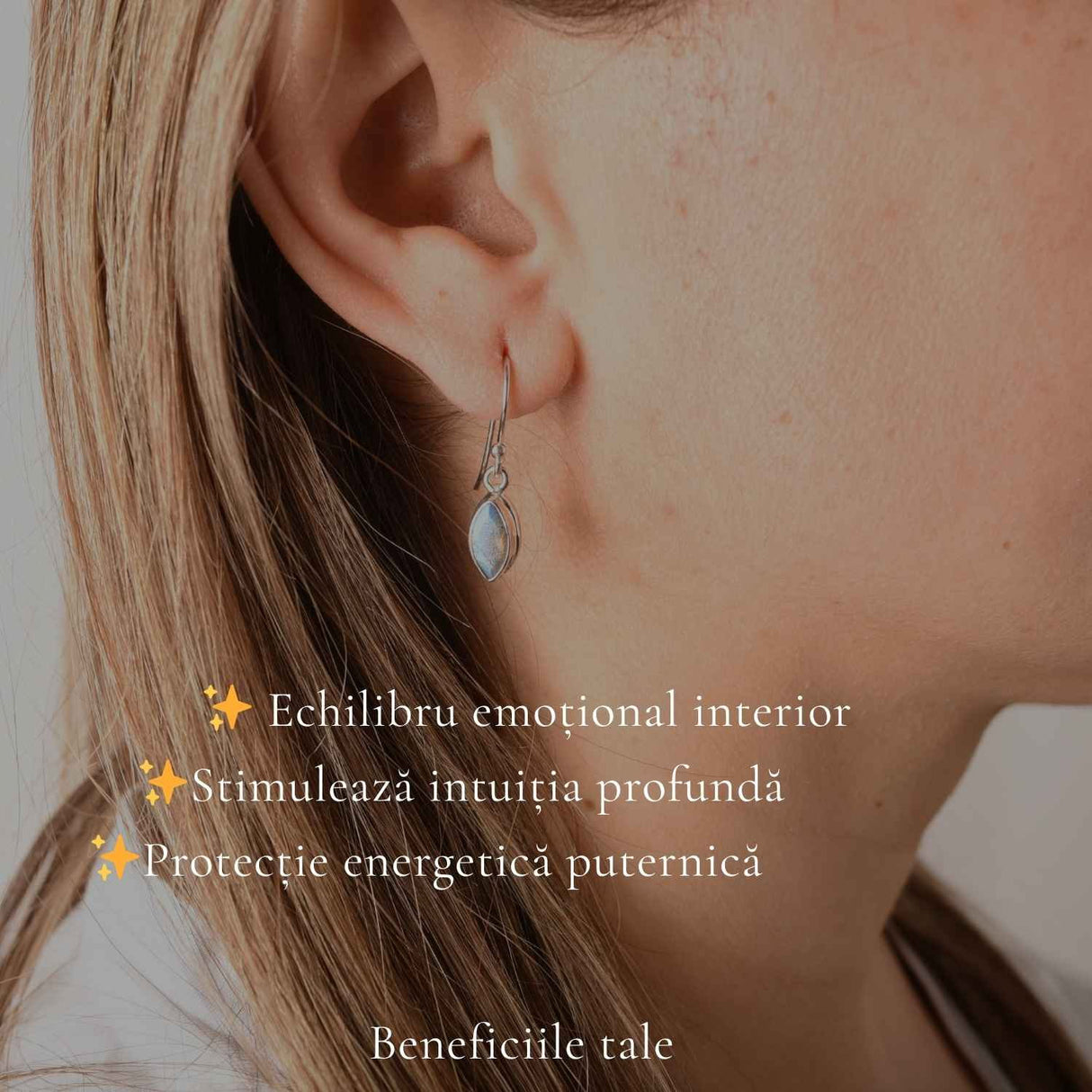 Cercei Labradorit fatetat in forma Delica si Argint 925 – Protectie si Intuitie Naturala