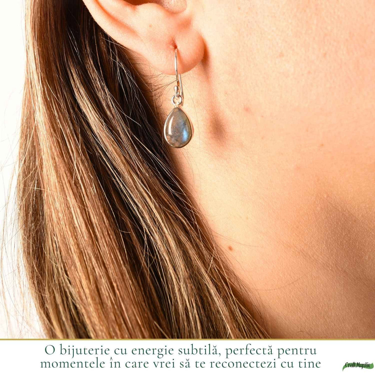 Cercei Labradorit Lacrima Argint 925 – Protectie si Echilibru Interior