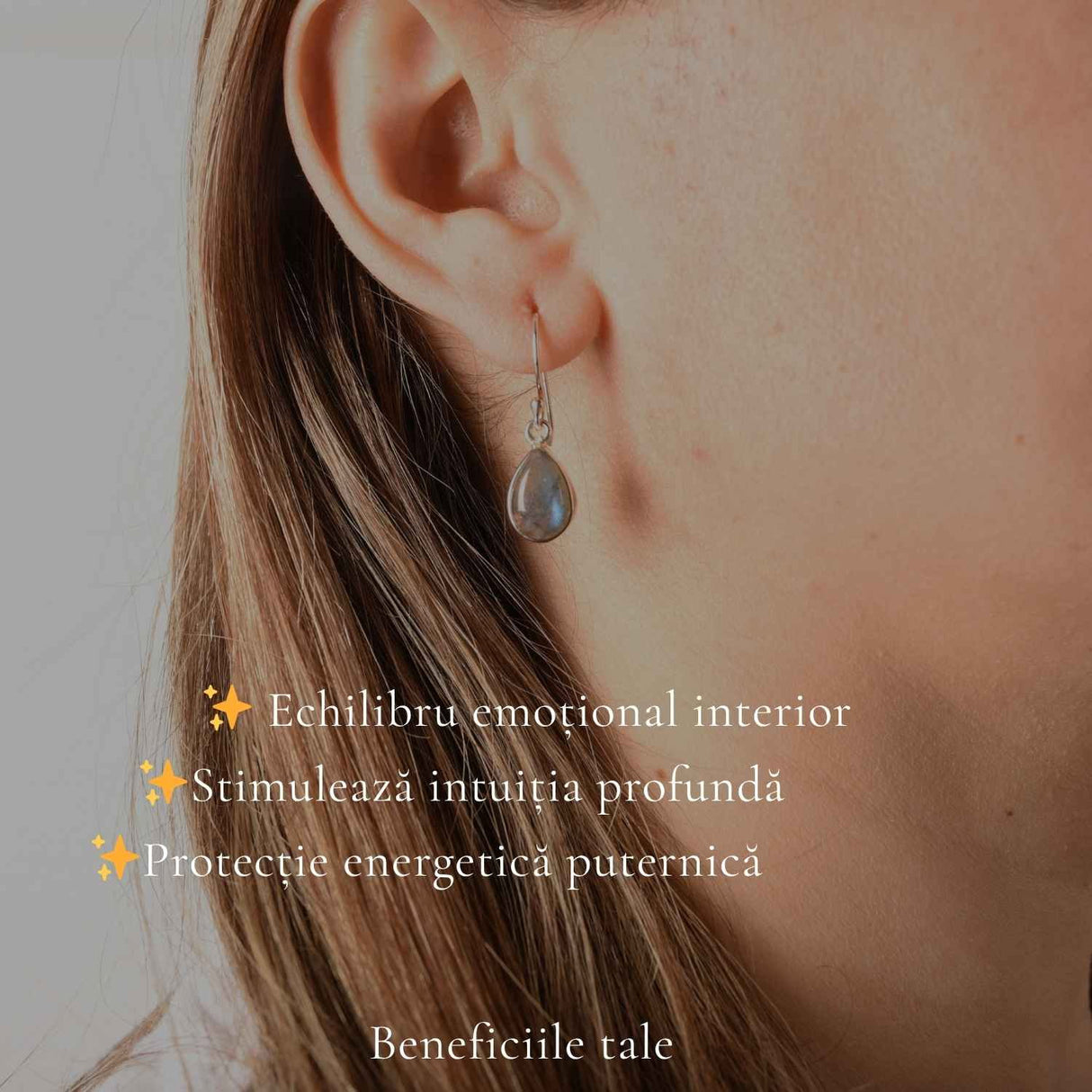 Cercei Labradorit Lacrima Argint 925 – Protectie si Echilibru Interior