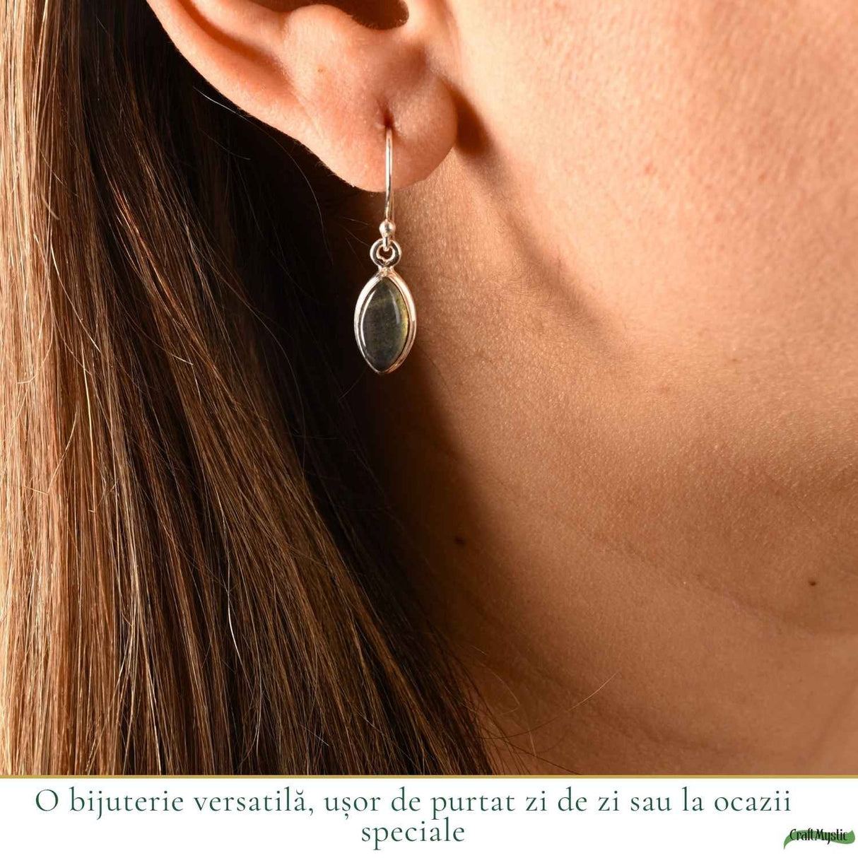 Cercei Labradorit forma Delica Argint 925 – Protectie si Intuitie