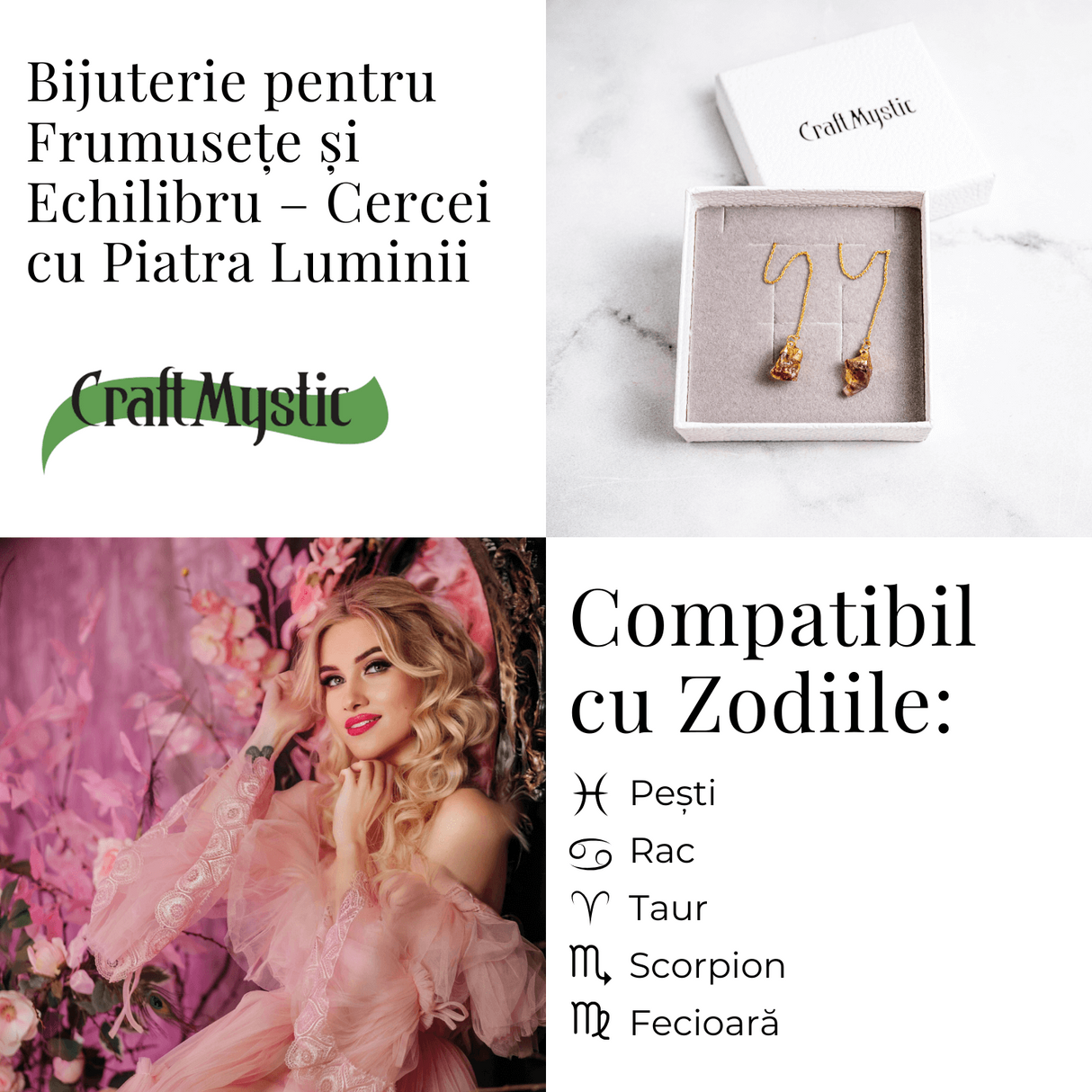 Piatra Luminii - Cercei cu Druzy pentru echilibru si frumusete