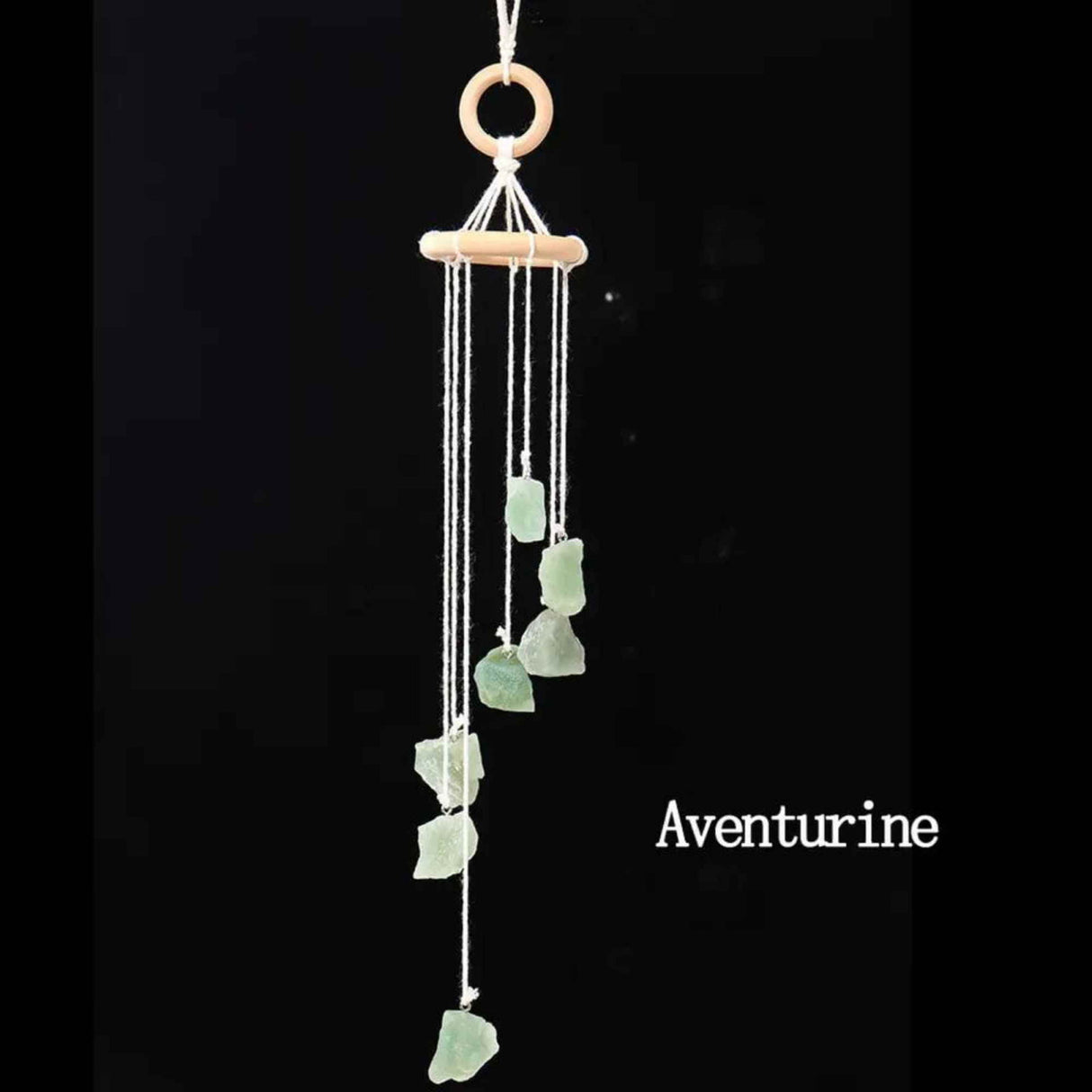Clopotel de Vant cu Pietre Semipretioase de Aventurin Verde - Prosperitate, Armonie si Frumusete in Decorul Tau