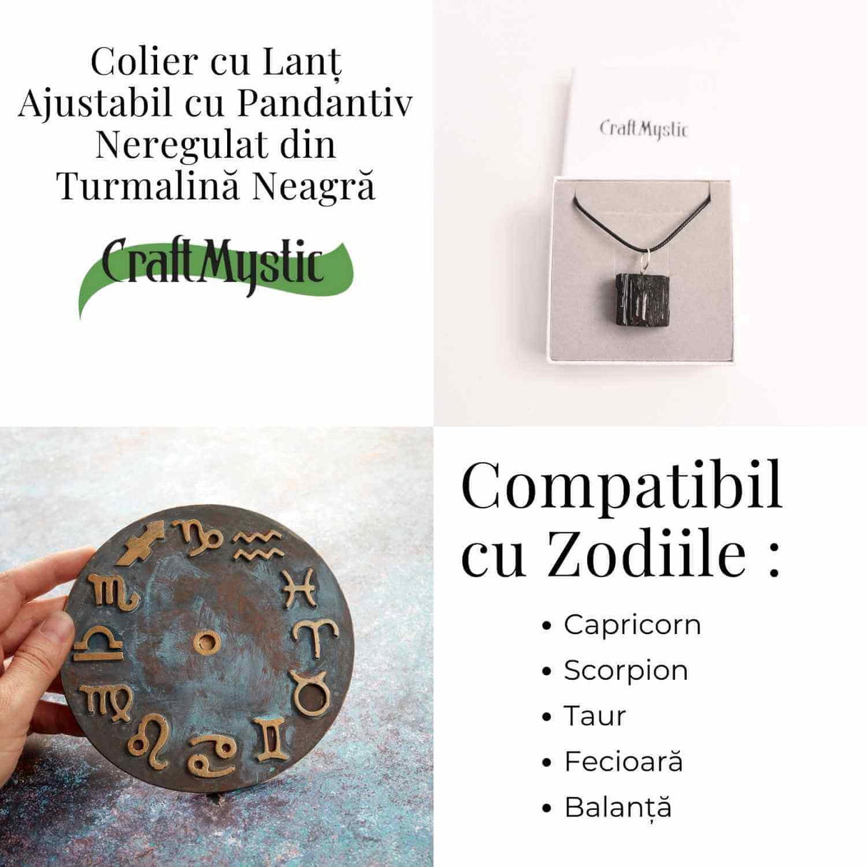 Colier cu Turmalina Neagra - Protectie si Echilibru Energetic