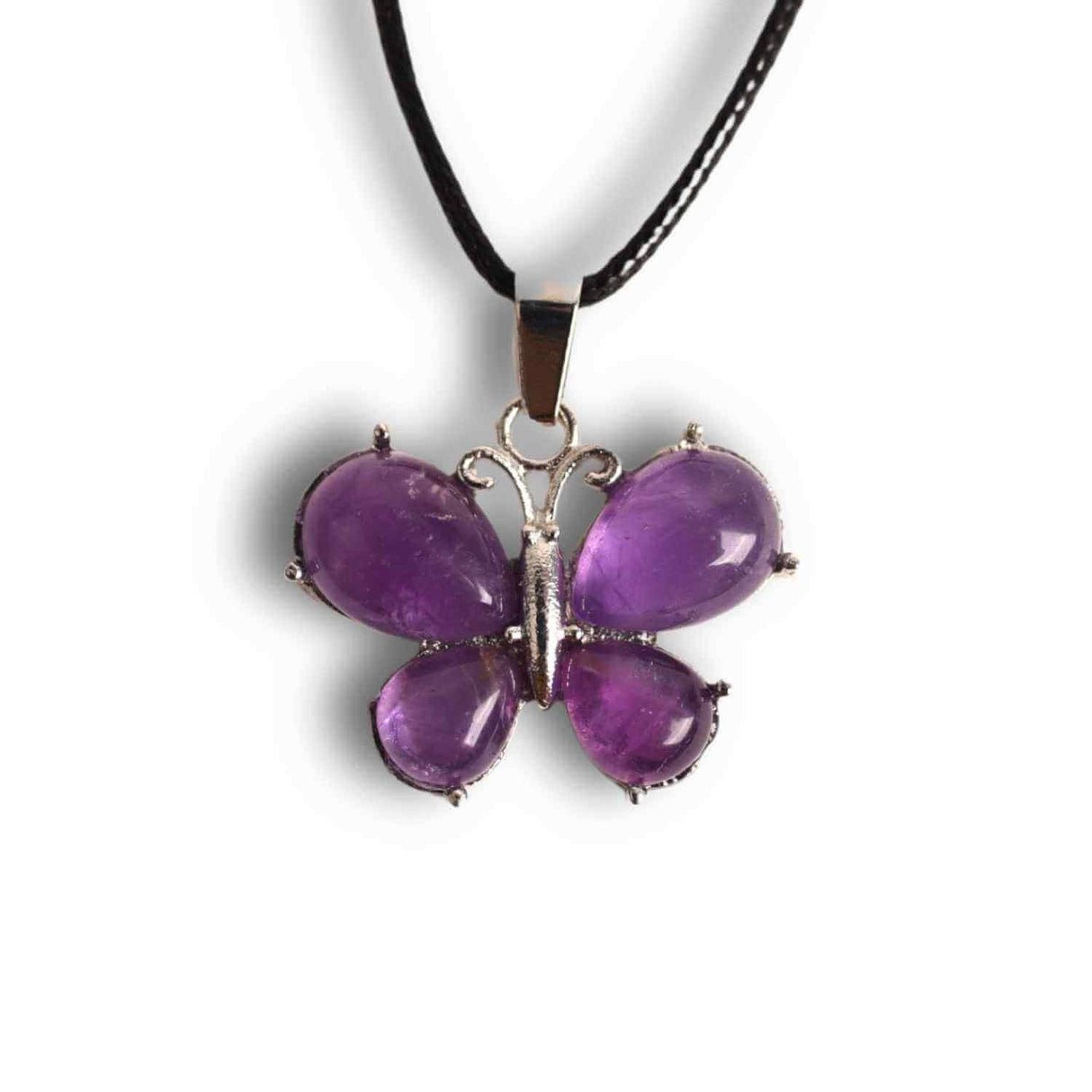 Colier ajustabil fluture cu ametist - Protecție și Eleganță