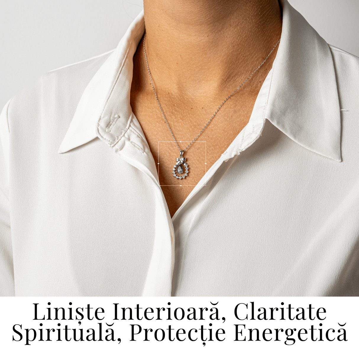 Colier Argint 925 cu Ametist Natural si Zirconiu - Pandantiv Ghirlanda cu Fundita, Simbol al Linistii Interioare si Protectiei Energetice