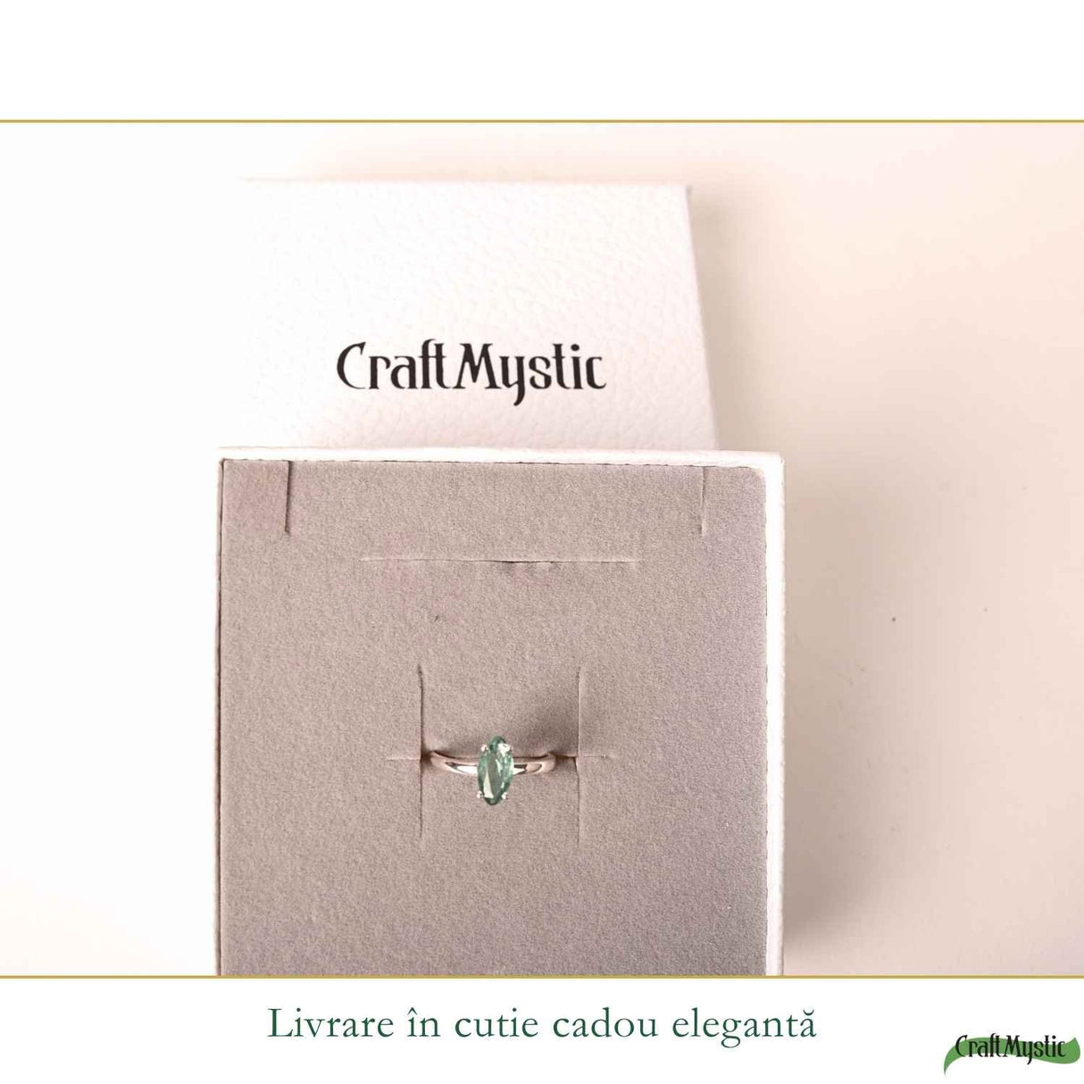Inel Argint 925 cu Kianit Verde Fatetat – Echilibru si Eleganta Delicata