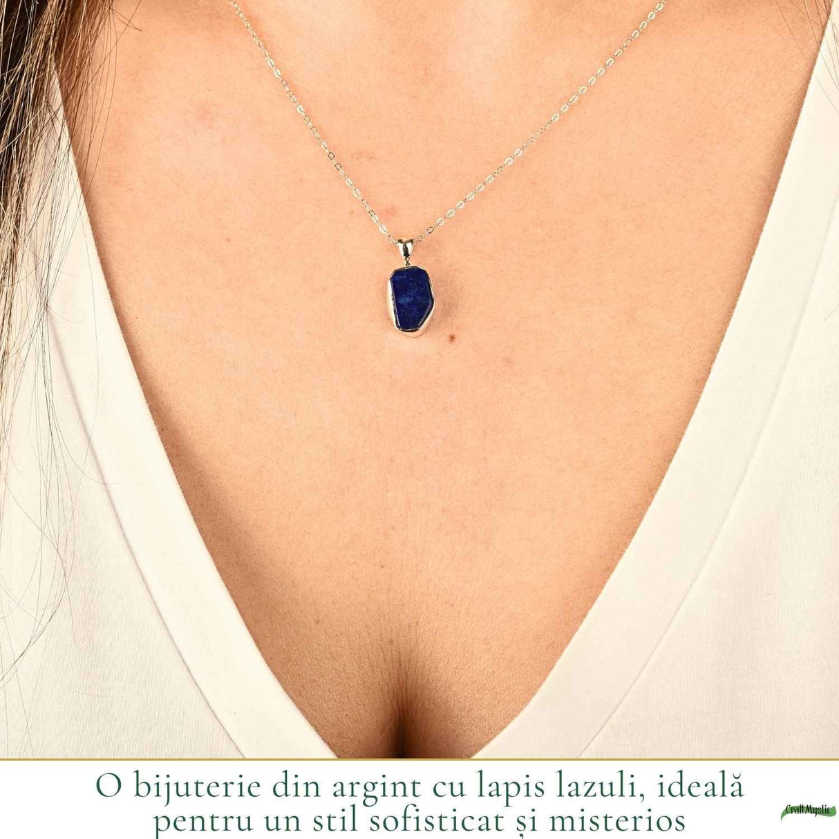 Colier argint 925 cu Lapis Lazuli neuniform – Claritate mentala si autenticitate