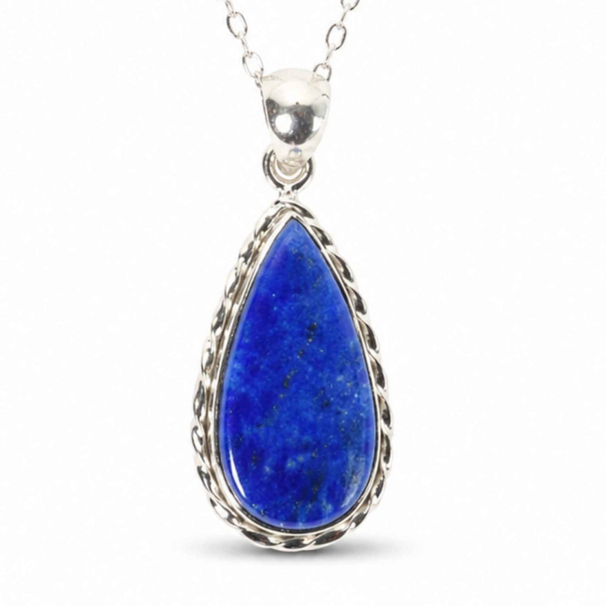 Colier argint 925 cu Lapis Lazuli forma de lacrima – Claritate mentala si echilibru interior