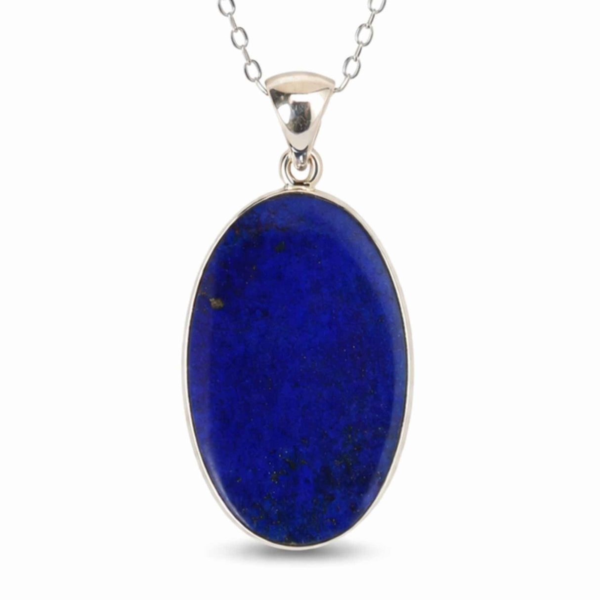 Colier argint 925 cu Lapis Lazuli forma ovala – Claritate mentala si echilibru interior