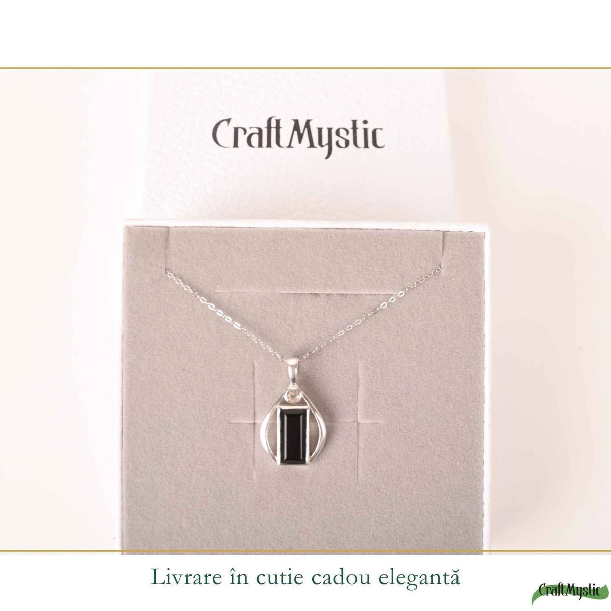 Colier Argint 925 cu Onix – Protectie si Echilibru Interior