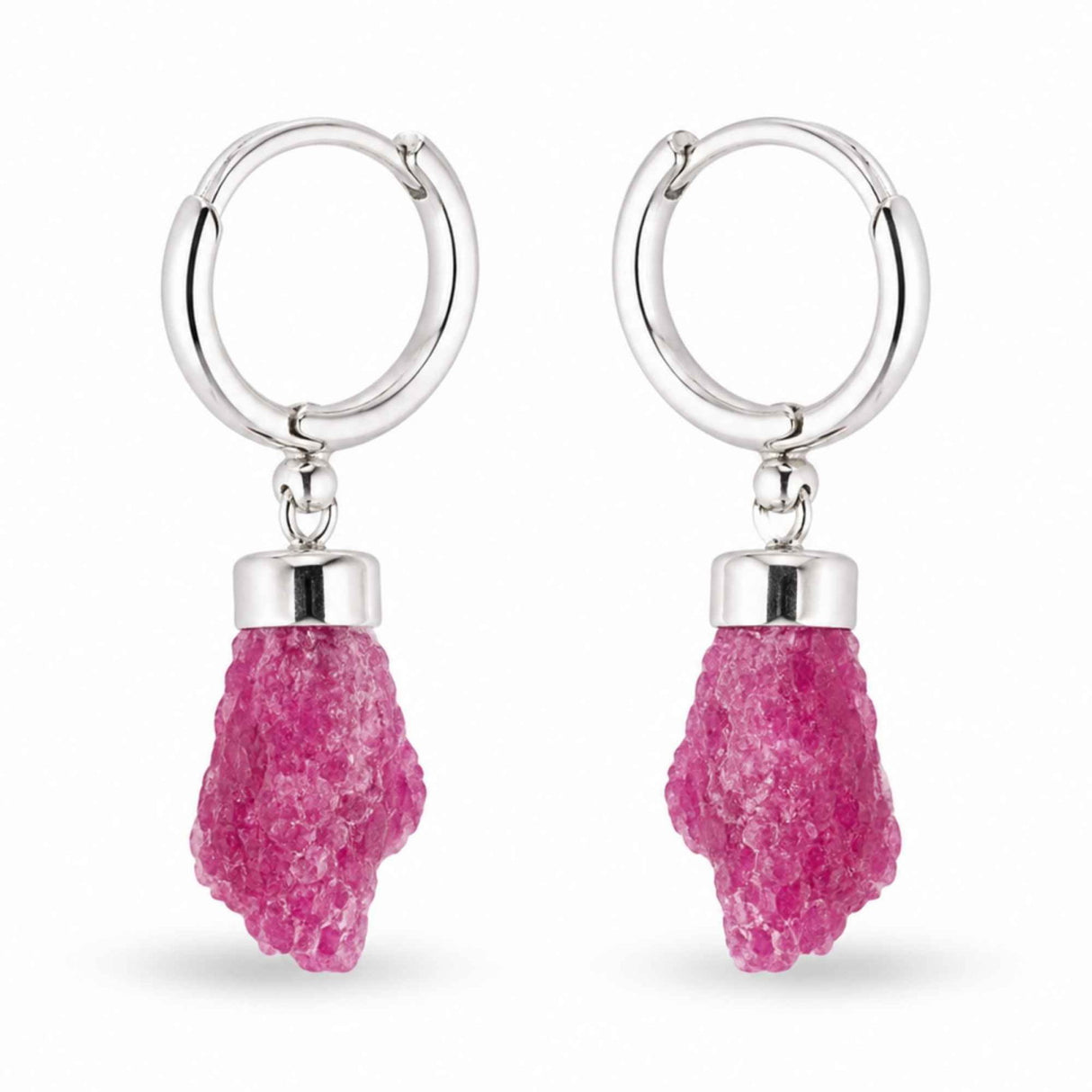 Cercei cu Rubin Brut Natural din Argint 925 – Energie si incredere Feminina