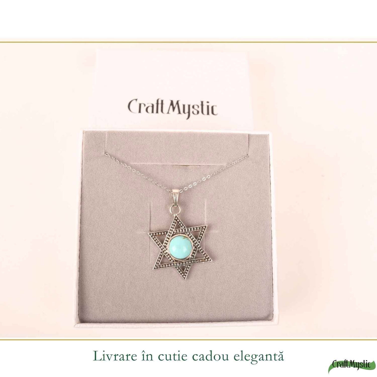 Colier argint 925 cu Turcoaz stea – inspiratie si protectie zilnica